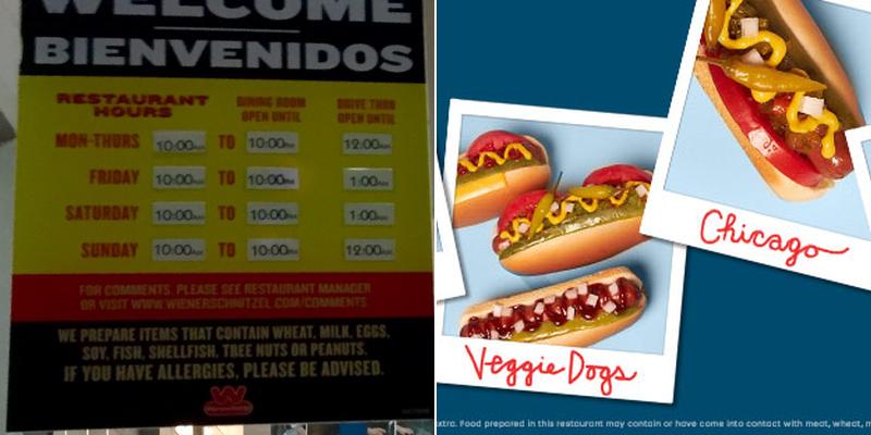 Wienerschnitzel Menu