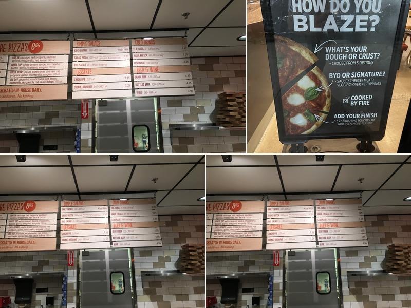 Blaze Pizza Menu