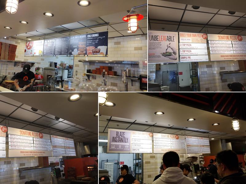 Blaze Pizza Menu