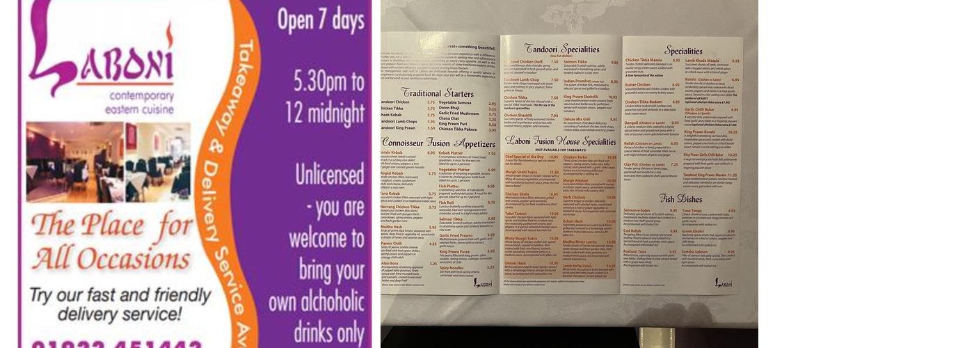 Laboni Restaurant Menu