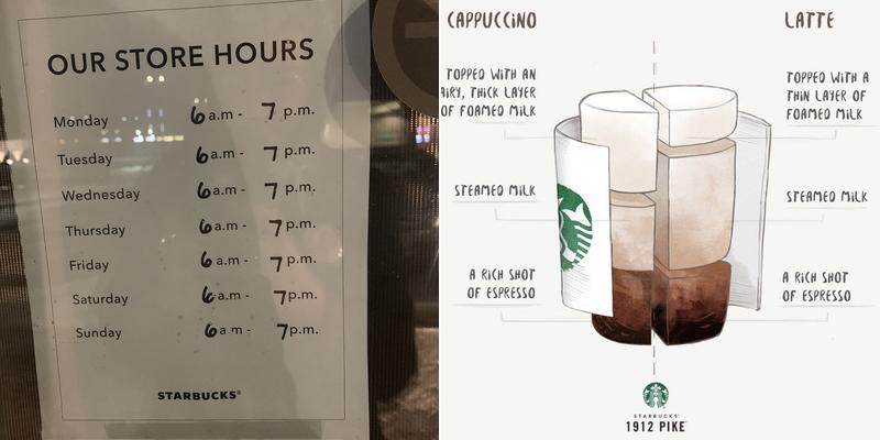Starbucks Menu