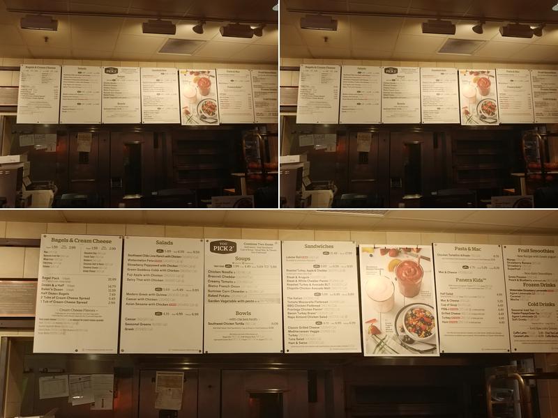 Panera Bread Menu
