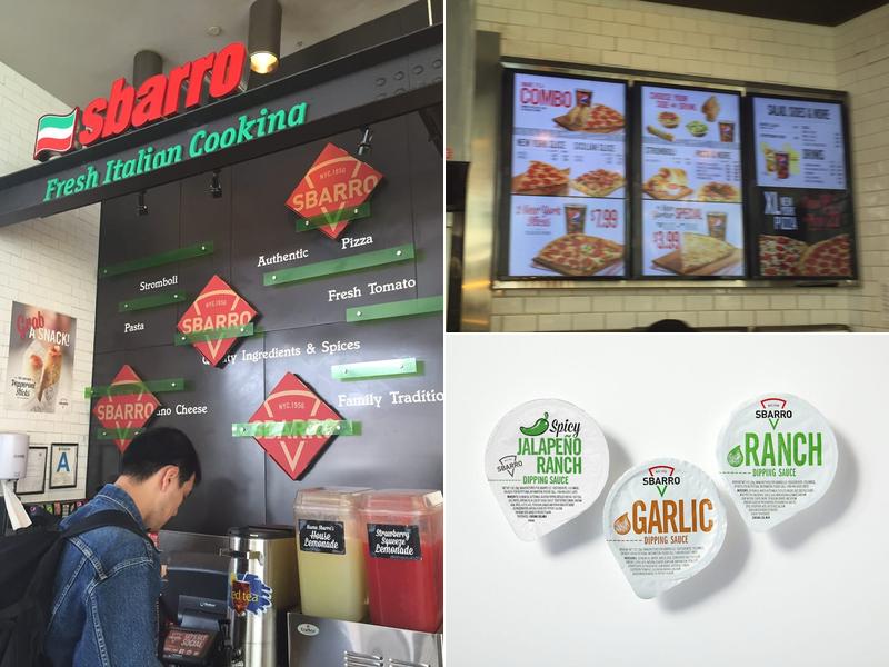 Sbarro Menu