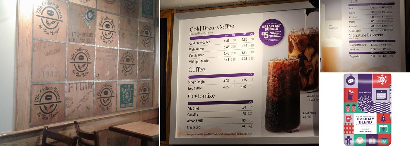 The Coffee Bean & Tea Leaf Menu