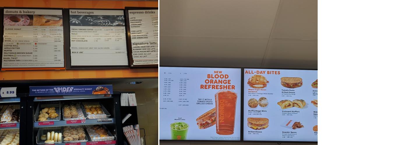 Dunkin' Menu