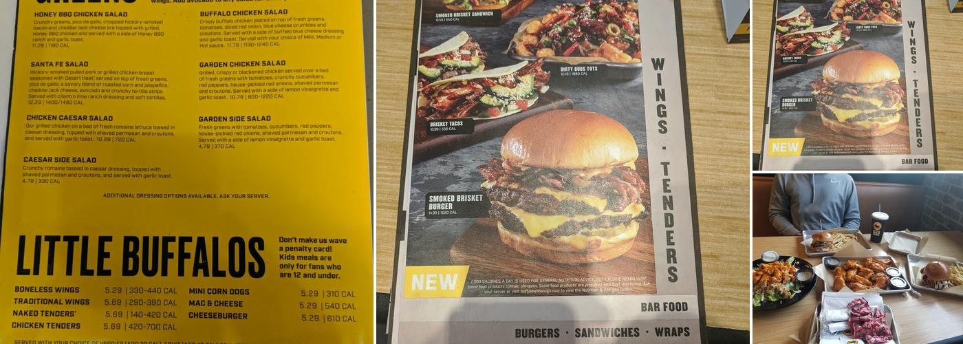 Buffalo Wild Wings Menu