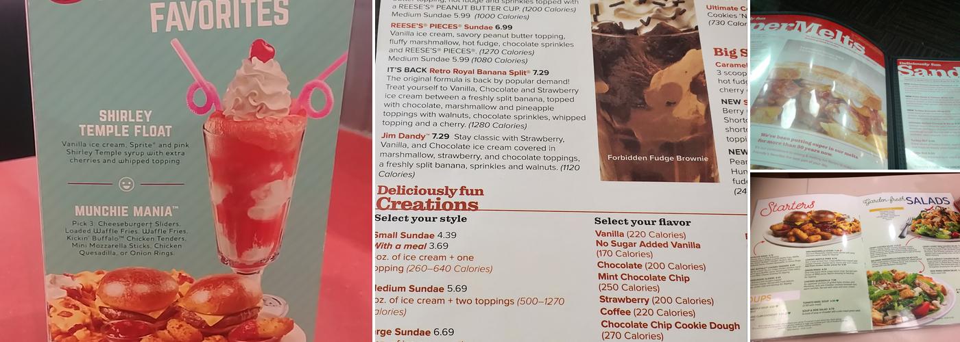 Friendly's Menu