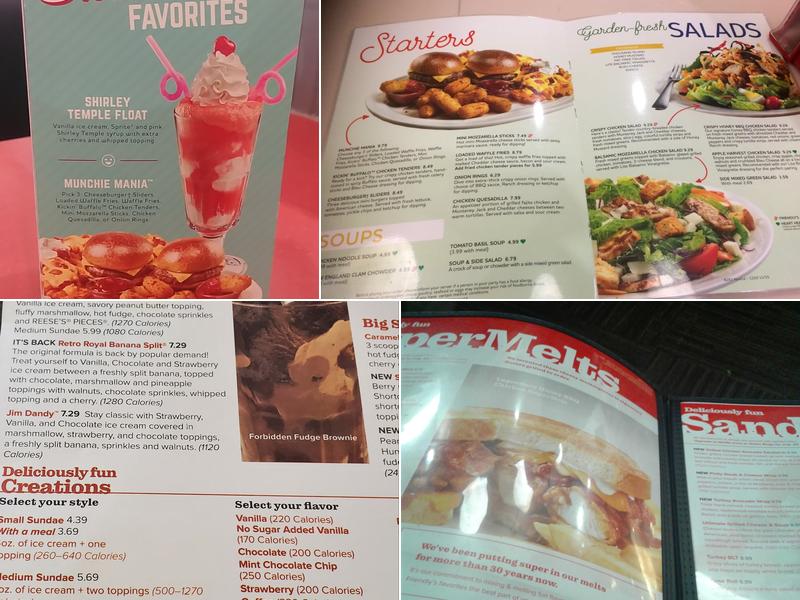 Friendly's Menu