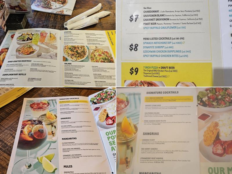 California Pizza Kitchen at Northridge Menu