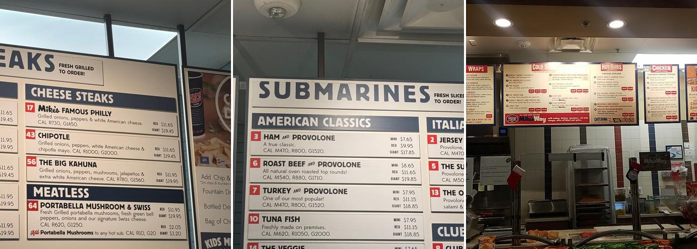Jersey Mike's Subs Menu