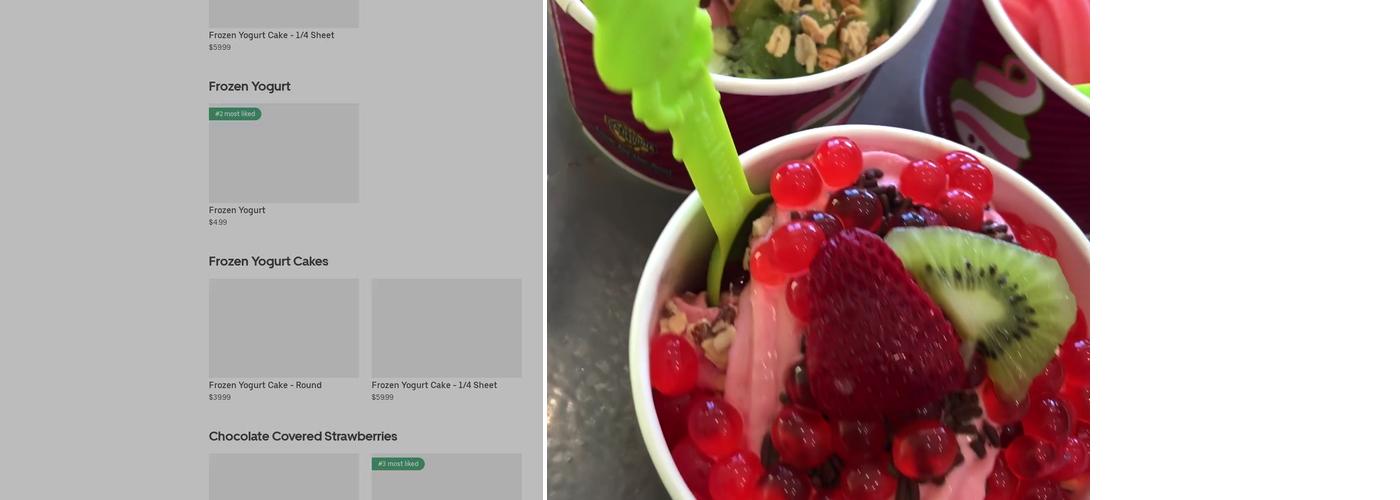 Menchie's Frozen Yogurt Menu