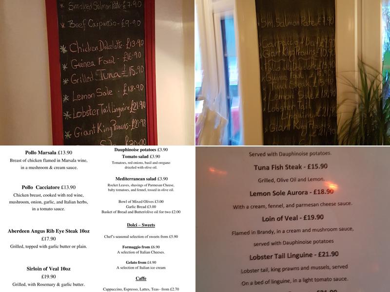 Sorrento... a taste of Italy Menu