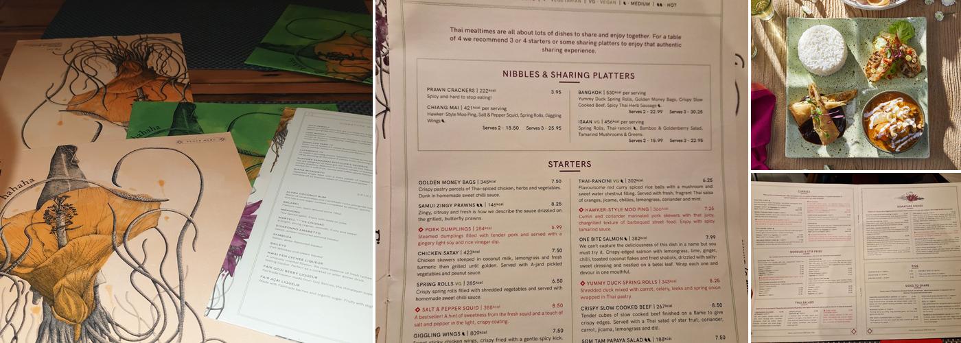 Giggling Squid - Stratford upon Avon Menu