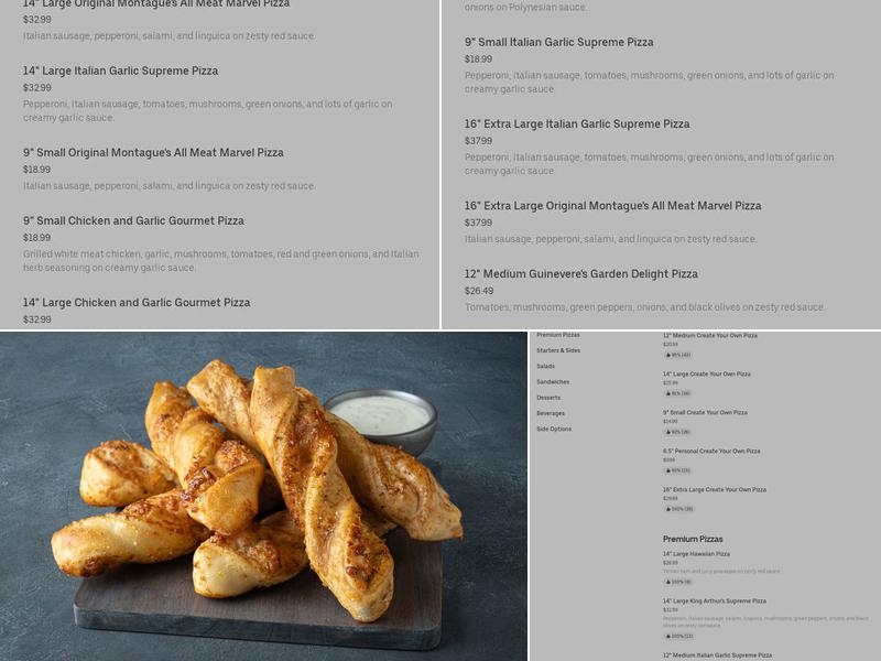 Round Table Pizza Menu