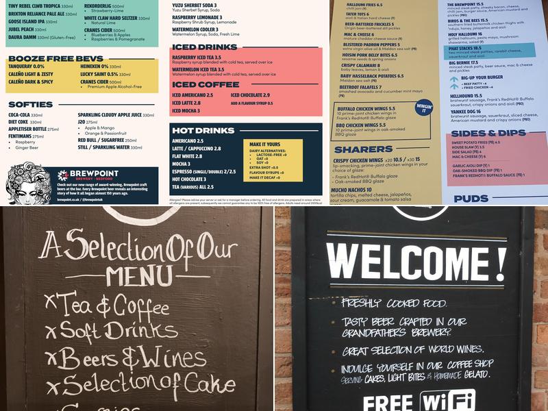 Cox's Yard, Stratford-Upon-Avon Menu