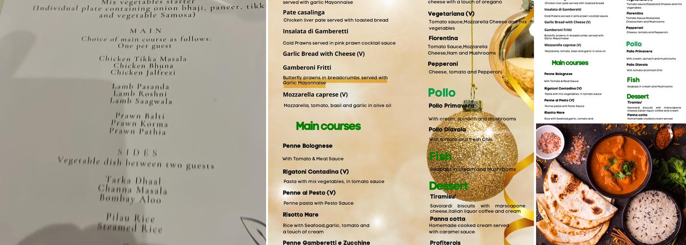 Saffron Gold Menu