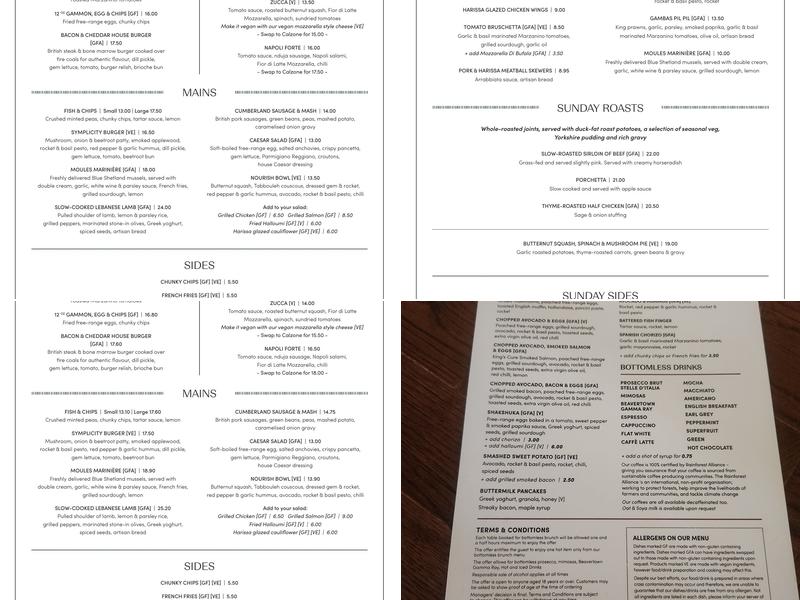 The Globe Menu