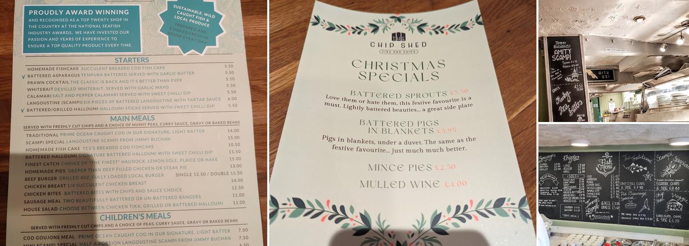 The Chip Shed - Warwick Menu