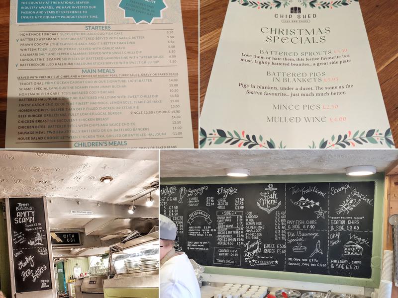 The Chip Shed - Warwick Menu