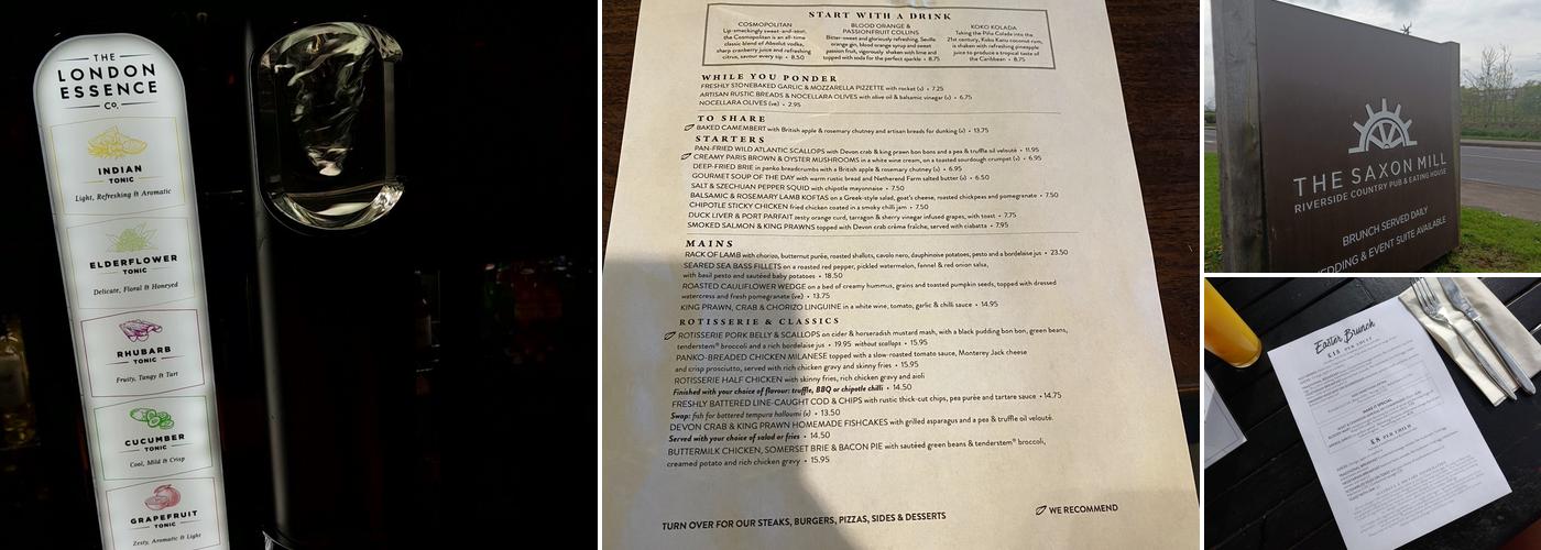 Saxon Mill Warwick Menu