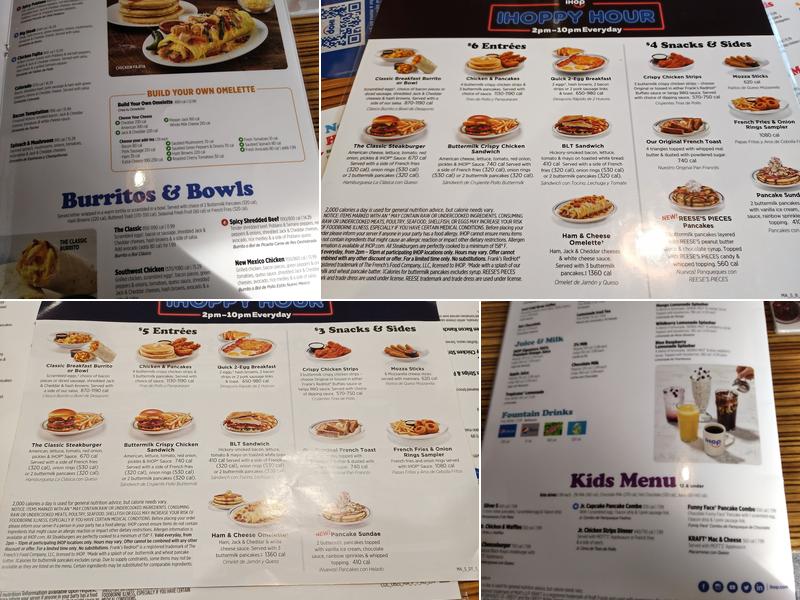 IHOP Menu