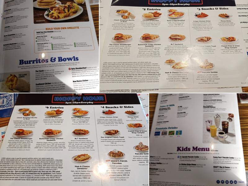 IHOP Menu