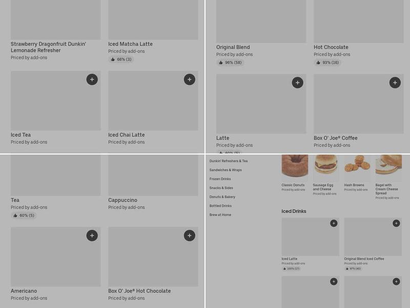Dunkin' Menu
