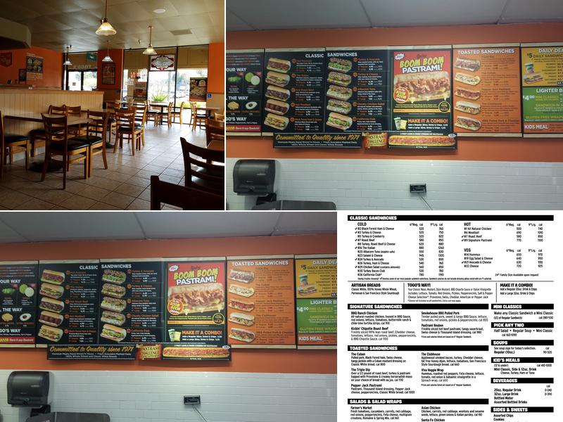 TOGO'S Sandwiches Menu