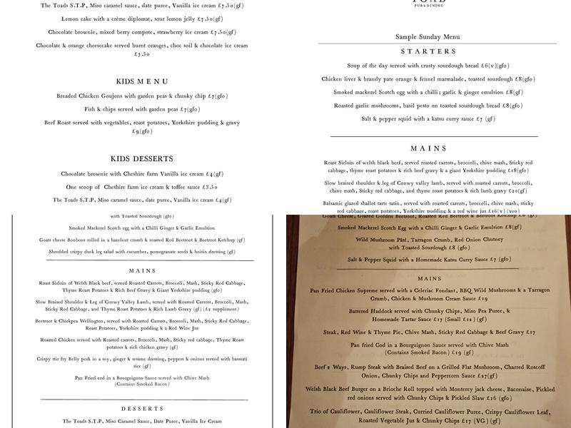 The Toad Menu