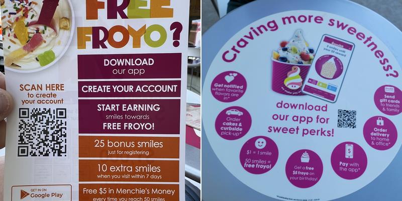 Menchie's Frozen Yogurt Menu