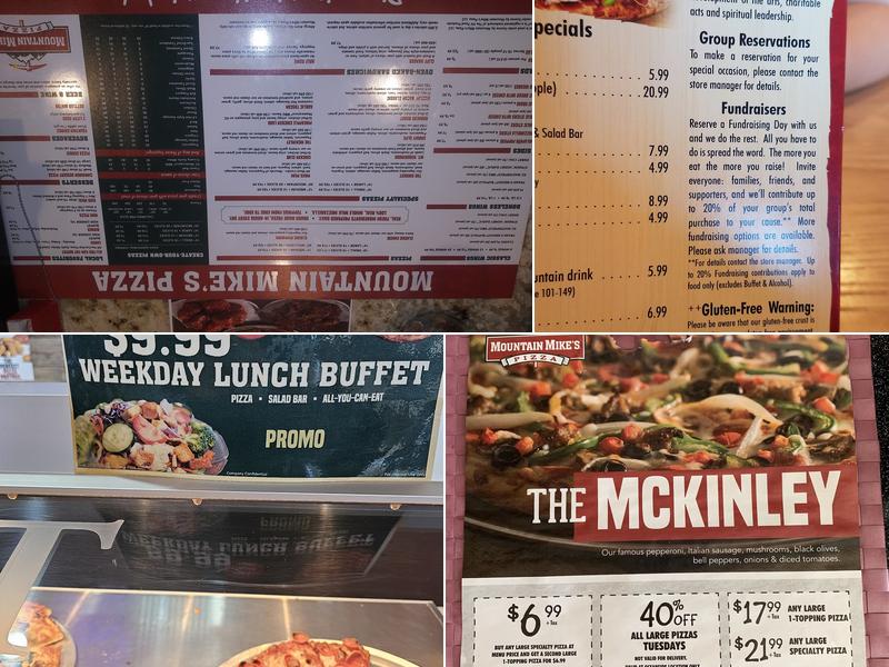 Mountain Mike's Pizza Menu