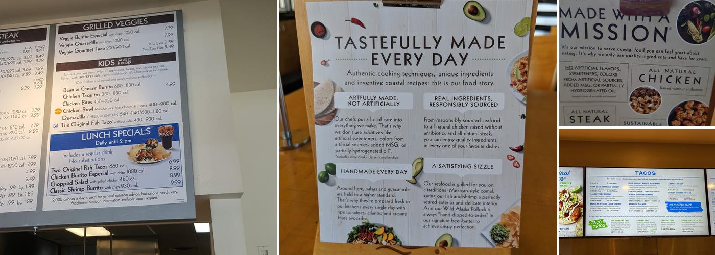 Rubio's Coastal Grill Menu