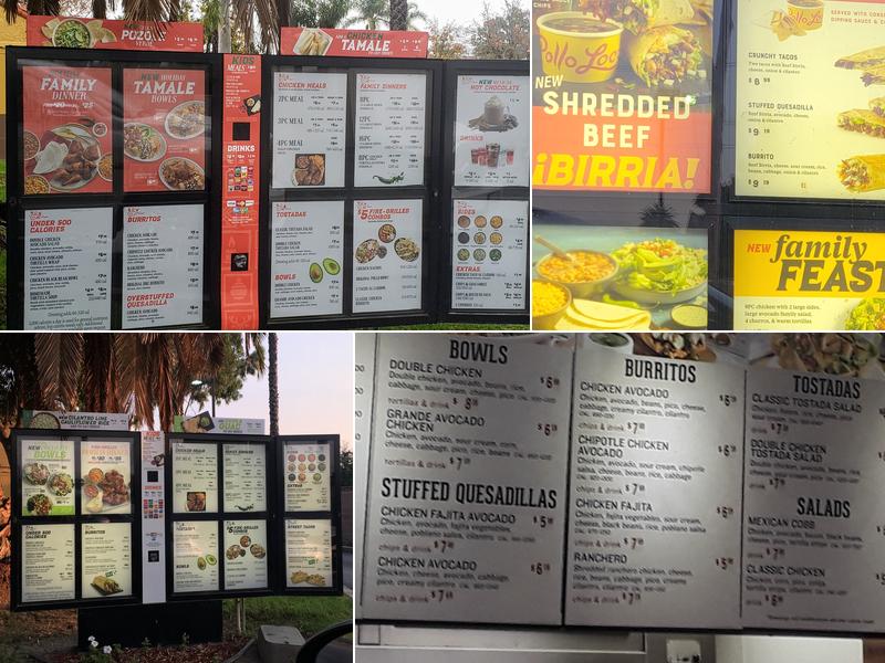El Pollo Loco Menu