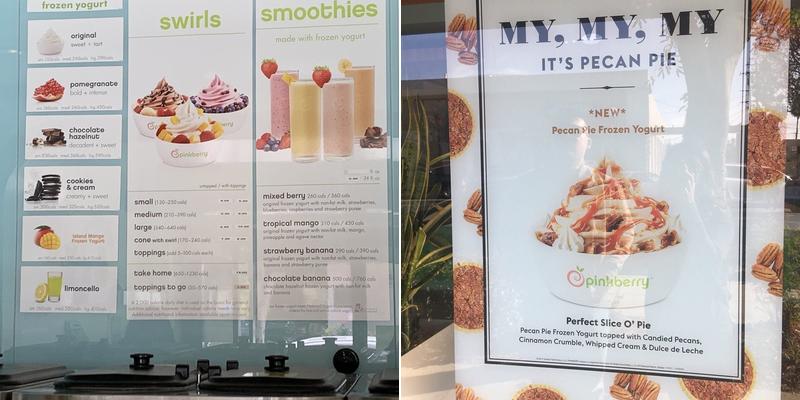 Pinkberry Menu