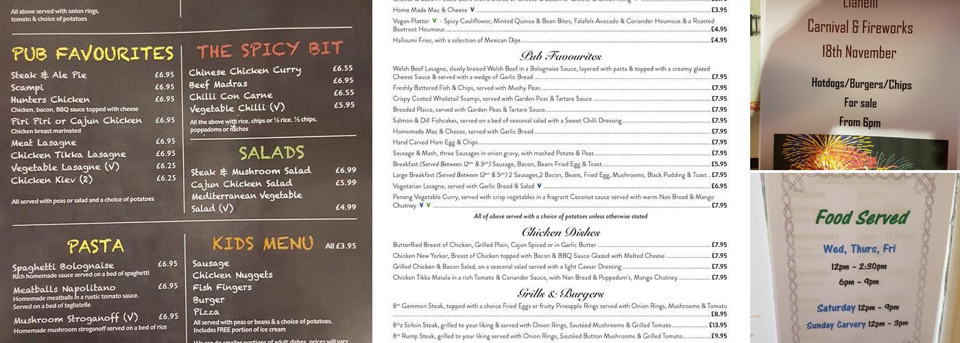 The Greenfield Inn Menu