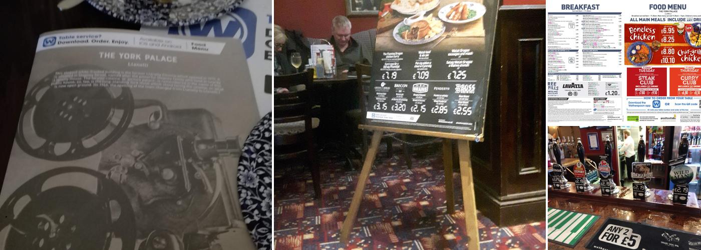 The York Palace - JD Wetherspoon Menu