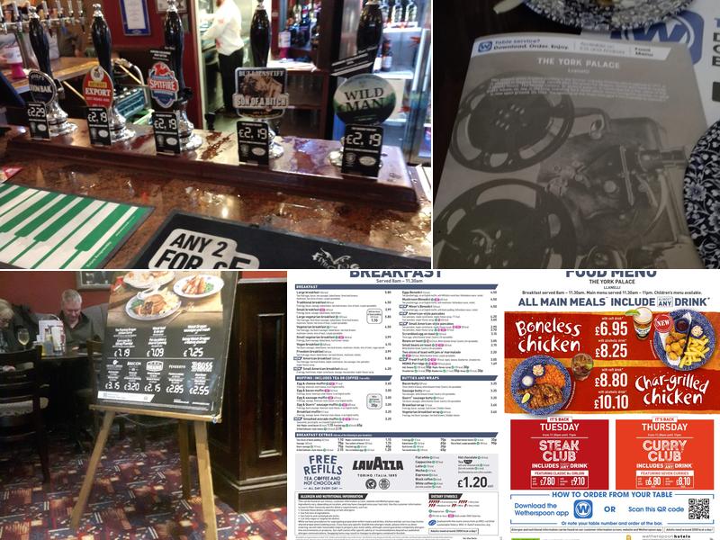 The York Palace - JD Wetherspoon Menu