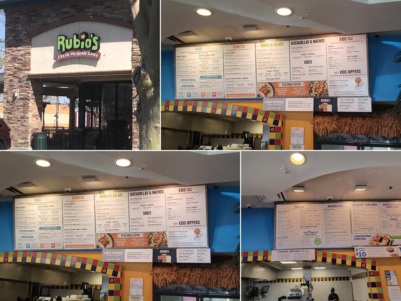 Rubio's Coastal Grill Menu