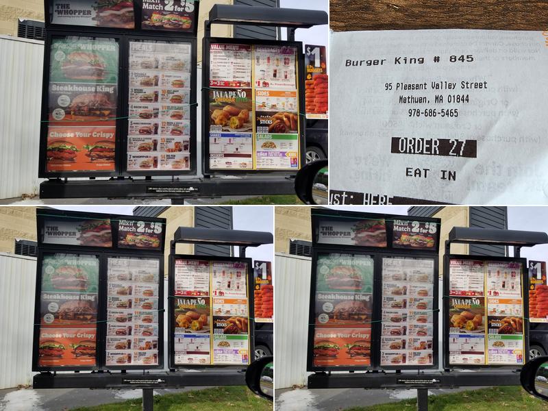 Burger King Menu