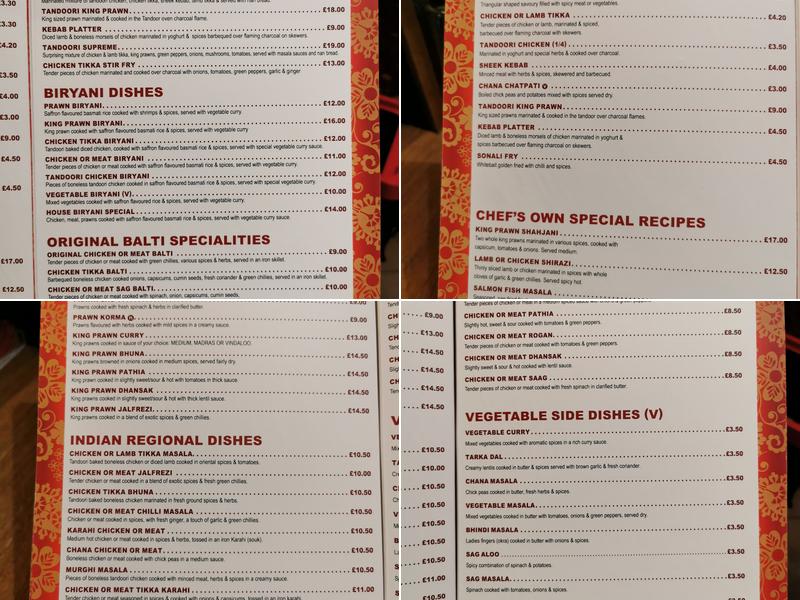 Ashoka Tandoori Menu
