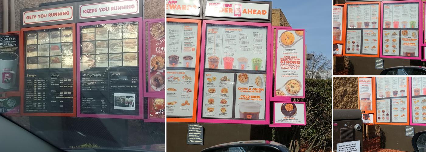 Dunkin' Menu