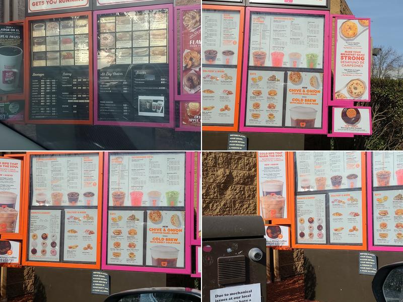 Dunkin' Menu