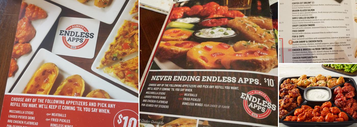 TGI Fridays Menu