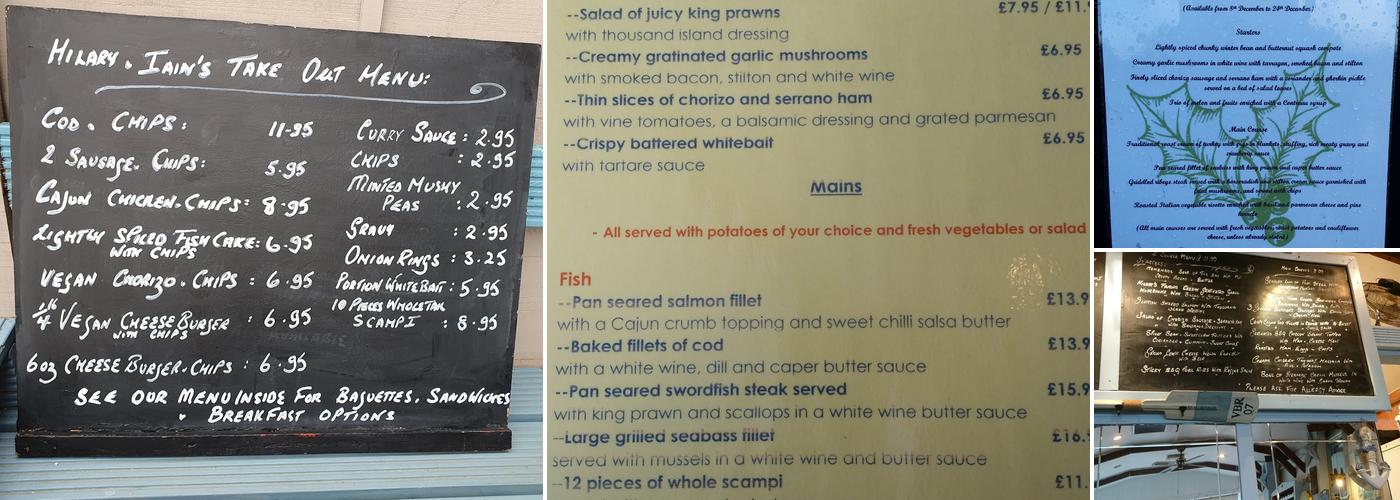 Hilary and Iain's Kitchen Menu