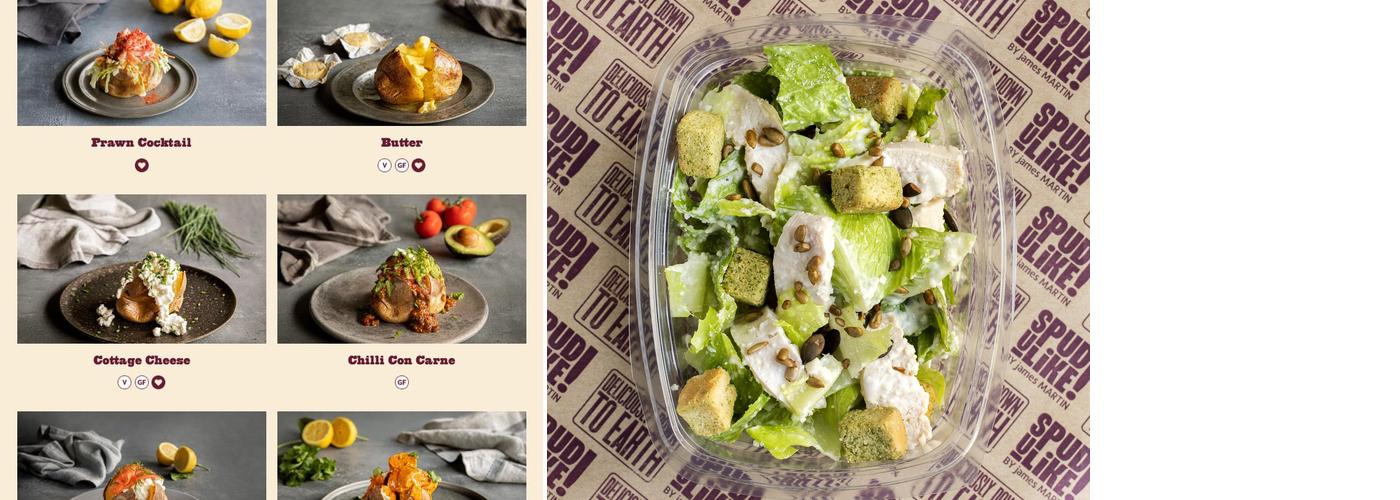 SpudULike By James Martin Menu