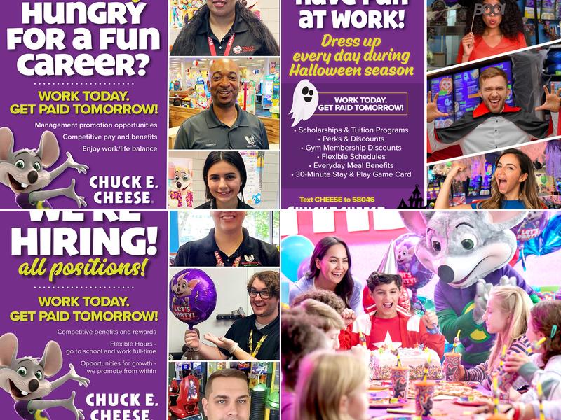Chuck E. Cheese Menu