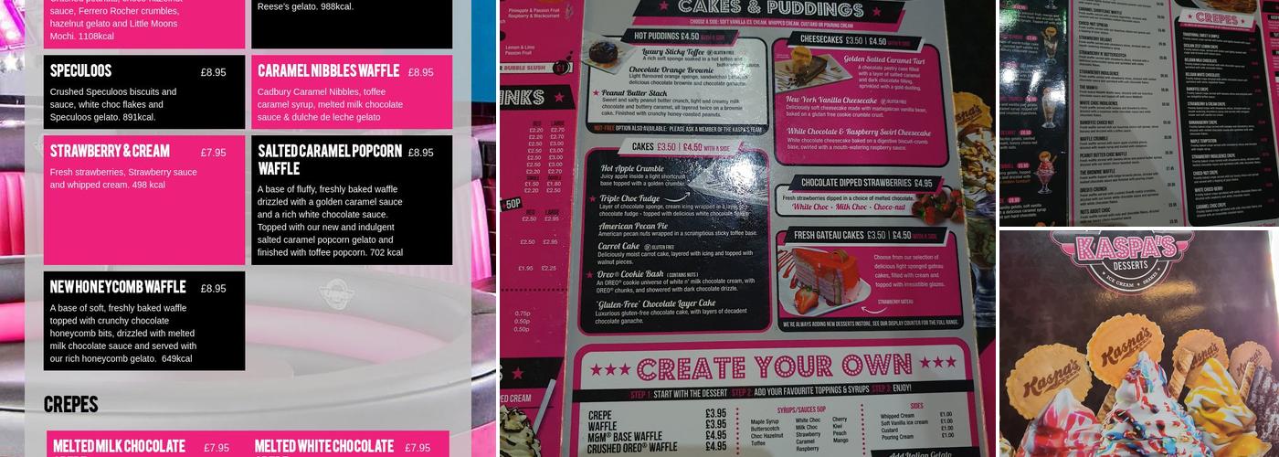 Kaspa's Cwmbran Menu