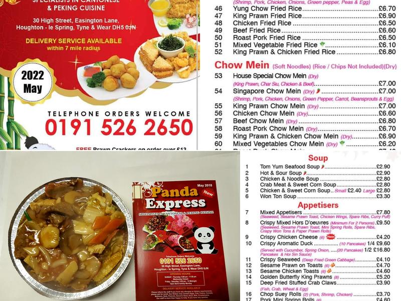 Panda Express chinese takeaway Menu