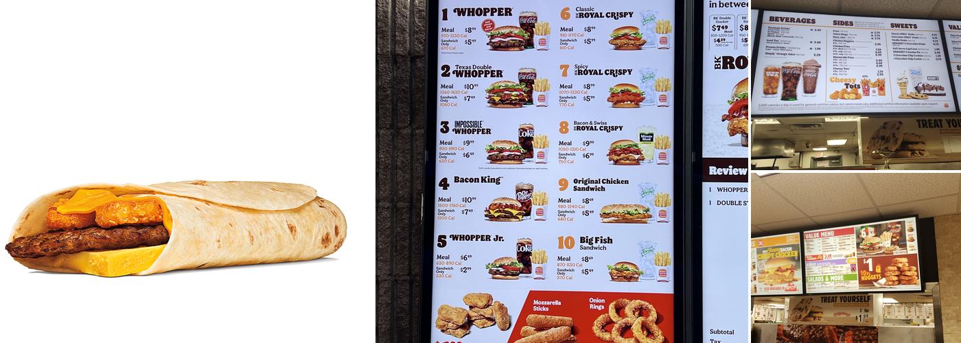 Burger King Menu