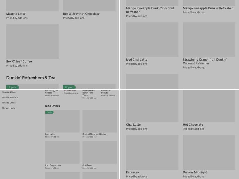 Dunkin' Menu